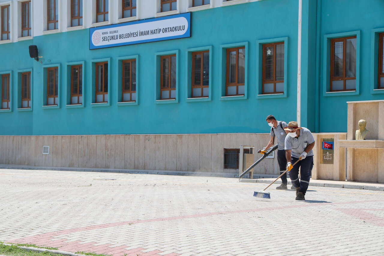 Konya’da 14 Eylül hazırlığı! Okullar açılmadan hummalı çalışma başladı 4
